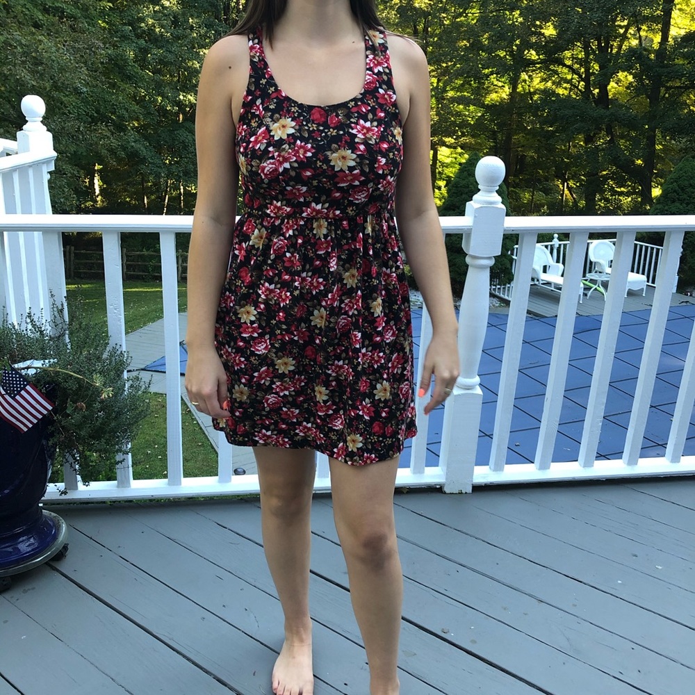 Winter floral dress